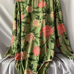 Torrid Green and Pink Floral One Piece Swimsuit